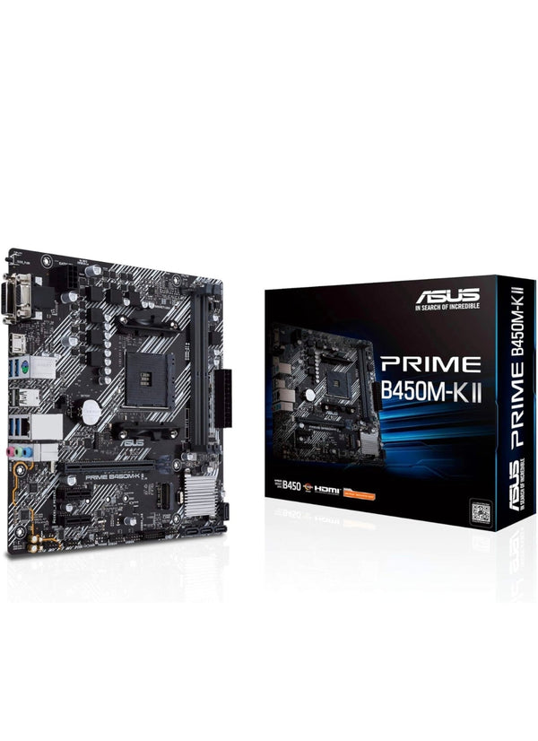 ASUS PRIME B450M-K II, Scheda madre micro ATX AMD B450 (Ryzen AM4) con supporto M.2 Asus