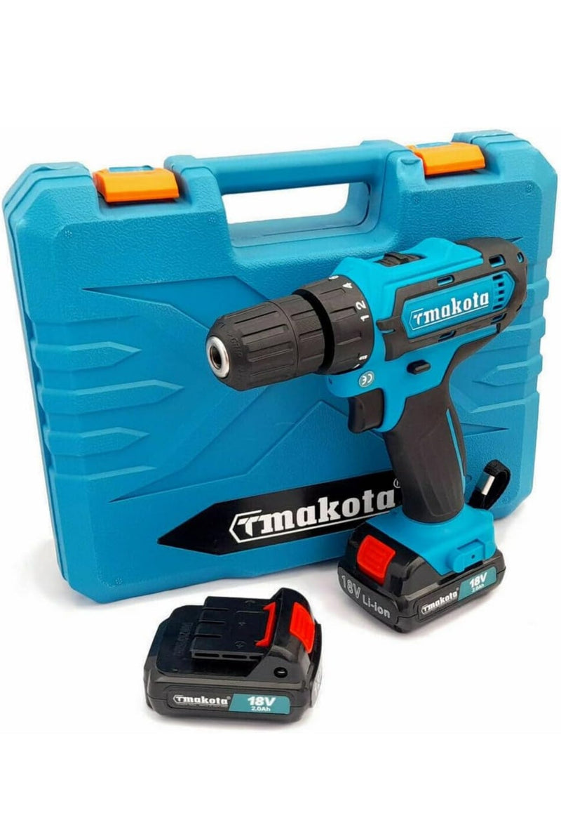 Trapano avvitatore Makita doppia batteria litio  18V 2AH VALIGIA TM-331D 1600 RPM Makota
