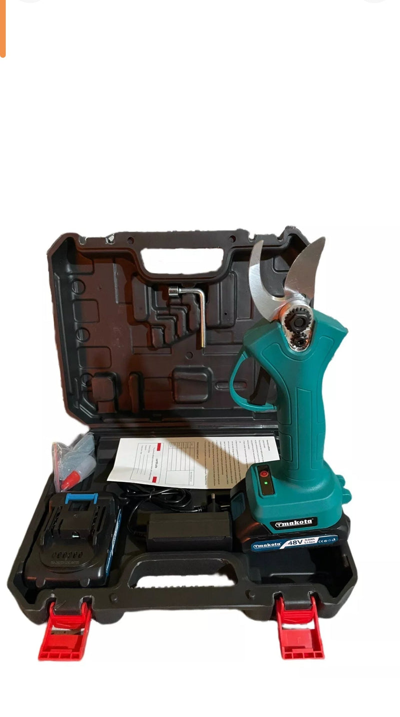 Forbice Cesoia Makota a batteria da potatura 48V 3.0AH taglio 30mm 2 batterie. Makota