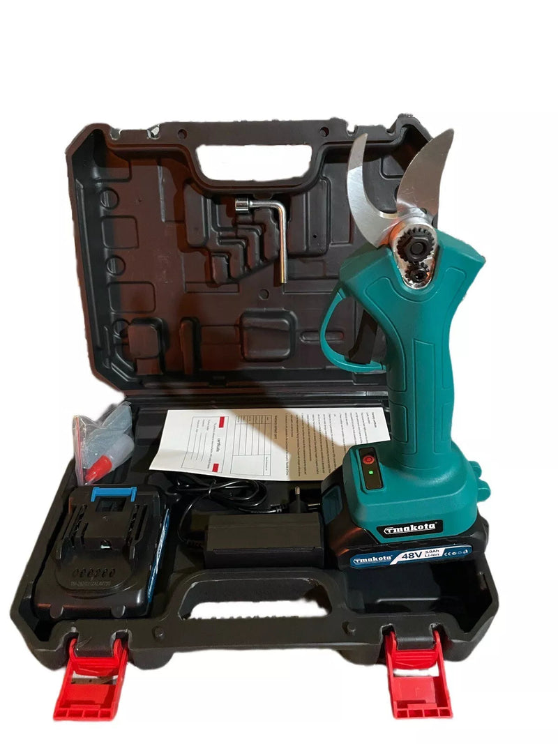 Forbice Cesoia Makota a batteria da potatura 48V 3.0AH taglio 30mm 2 batterie. Makota