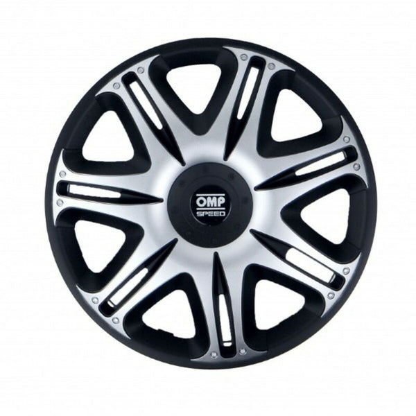 Copri Cerchioni OMP Ghost Speed Argentato Nero 15"-0