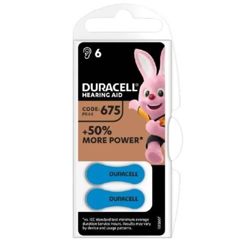 (1 Confezione) Duracell ActiveAir Batterie 6pz Acustiche Medical DA675 - bigeshop