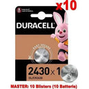 (10 Confezioni) Duracell Lithium Batterie 1pz Bottone DL/CR2430 - bigeshop