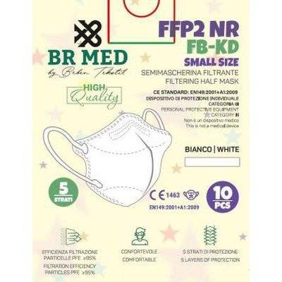 10pz - BRMed Mascherina Protettiva FFP2 Small Size 5 Strati Bianca