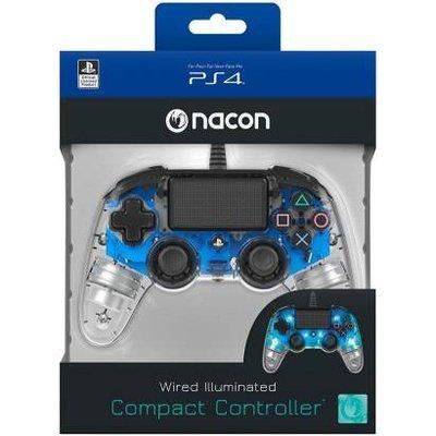 PS4 Nacon Wired Illuminated Compact Controller Light Edition - Blue