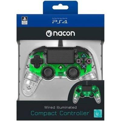 PS4 Nacon Wired Illuminated Compact Controller Light Edition - Green