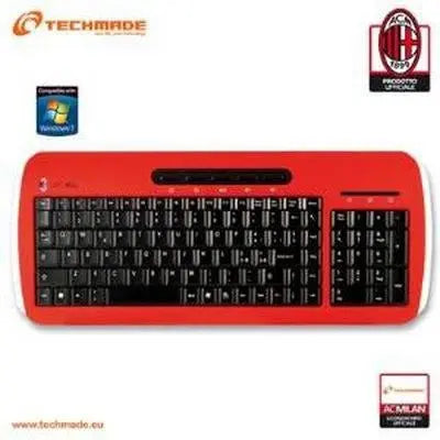 Techmade Tastiera Multimediale USB Ufficiale AC Milan