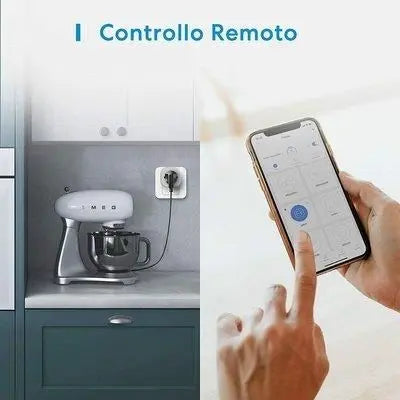 Presa WiFi Intelligente 16A Smart Plug Type F Monitoraggio Consumi Funzione