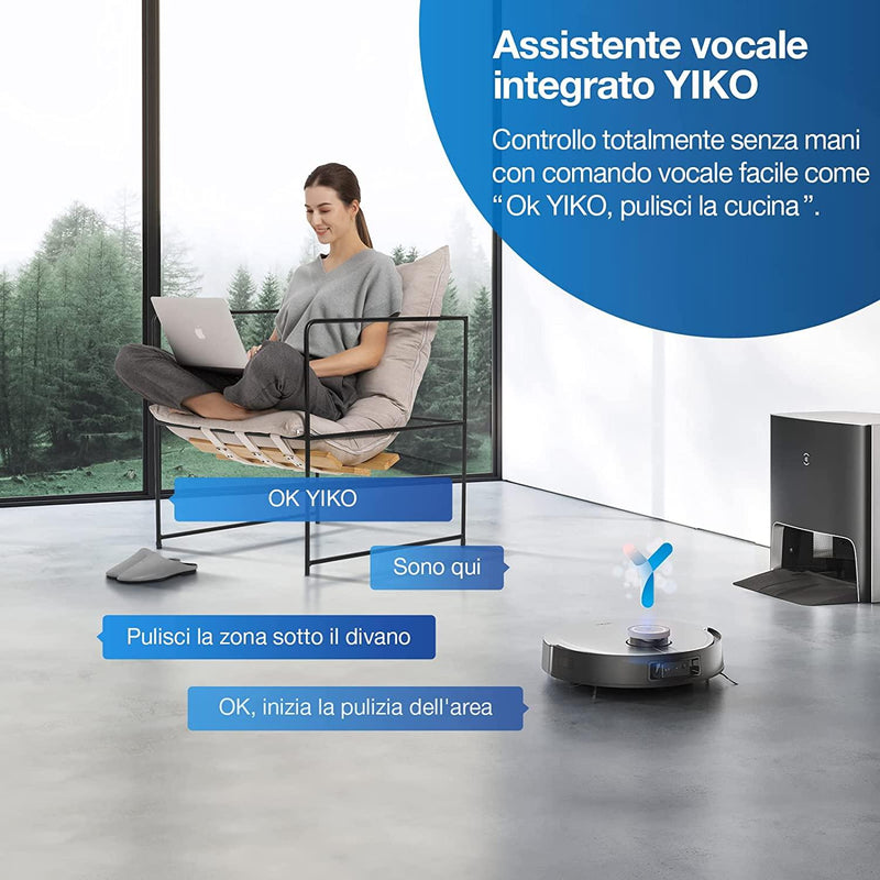 Robot aspirapolvere lavapavimenti ECOVACS DEEBOT X1 TURBO ricondizionato B - bigeshop