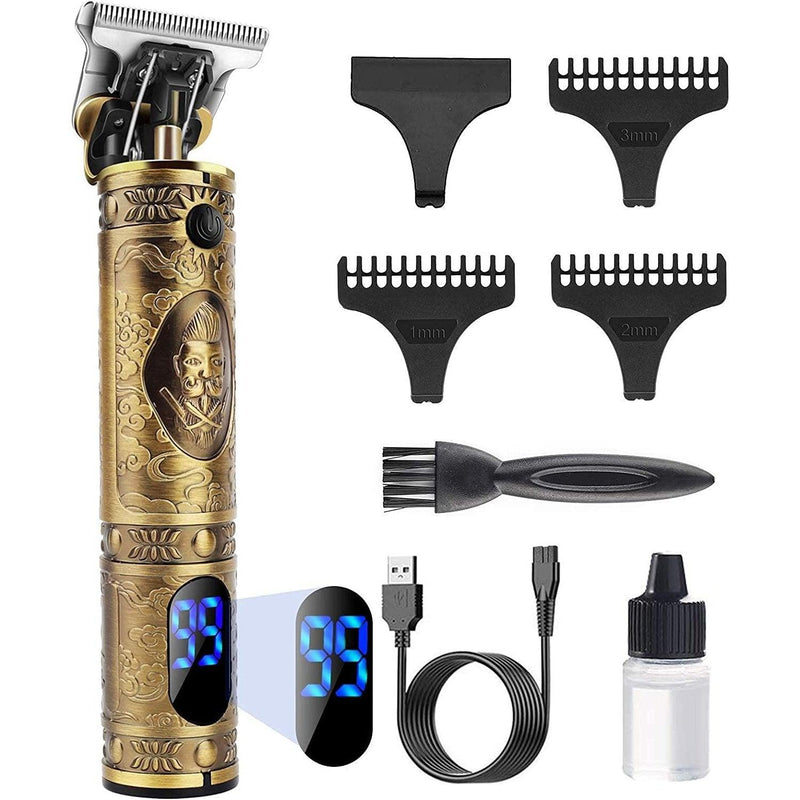 Tagliacapelli Uomo Professionale,Trimmer,Macchinetta per Barba,T-Blade 0mm Rasoio per Capelli USB Ricaricabile Impermeabile Portatile Rasabarba Elettrico,Schermo LED,Adatto a Bambini,Adulti e Barbiere - bigeshop