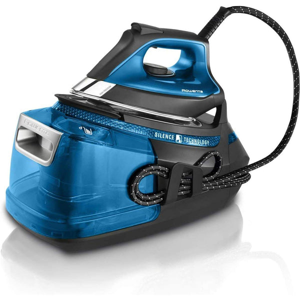 Rowenta Silence Steam Pro DG9222 Ferro da Stiro con Caldaia Silenziosa, 2800W, 1.3 L 7.5 bar, 480 g/min, Nero/Blu - bigeshop