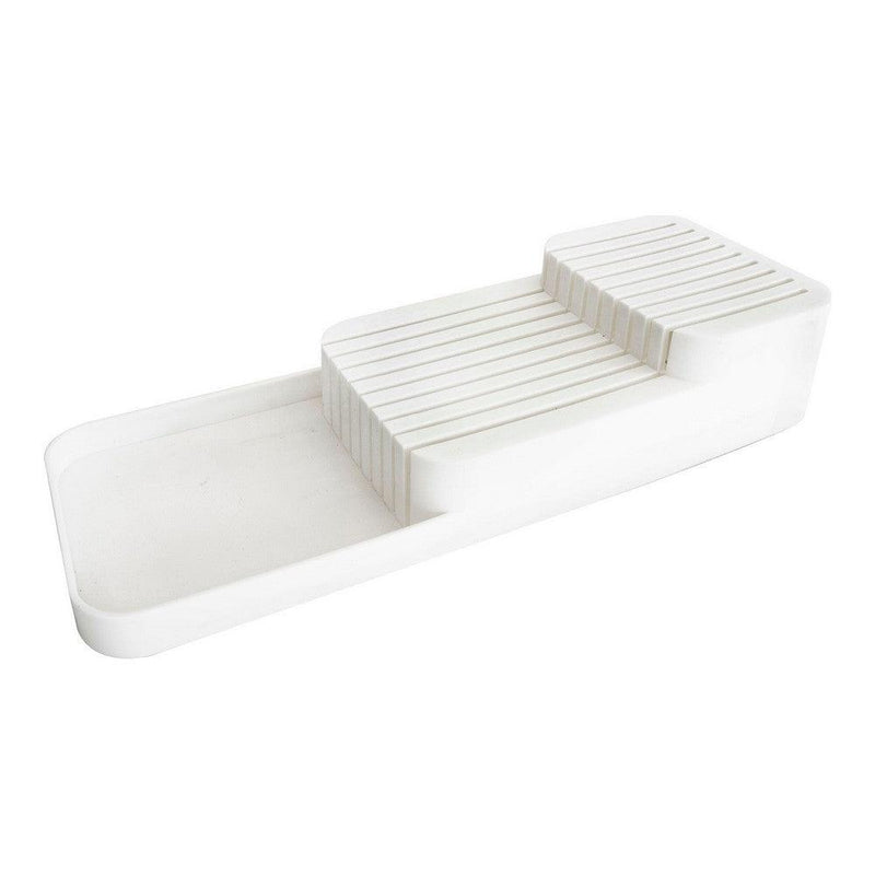 Vassoio Portaposate Quttin Bianco Plastica Coltelli (39 x 14 x 7 cm) - bigeshop