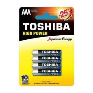 Toshiba Batterie MiniStilo AAA Alcalina LR03GCP BP-4 1Cnf/4pz-0