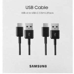 Samsung Cavo USB-A to USB-C EP-DG930MB 1.5m 2-Pack Black-0