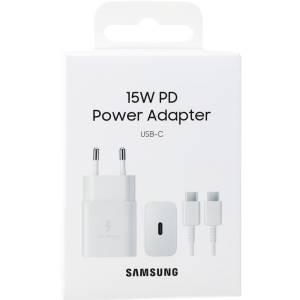 Samsung Caricatore 15W EP-T1510X PD USB-C +Cavo 1m USB-C White-0