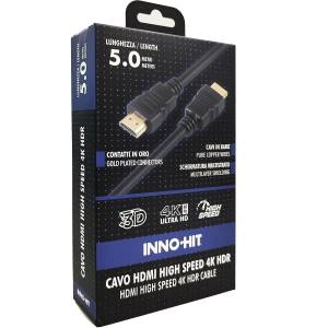 Inno-Hit Cavo HDMI High-Speed 4K HDR 60hz 5m Nero-0