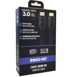 Inno-Hit Cavo HDMI ContattiOro 8K 60hz 3m Nero-0