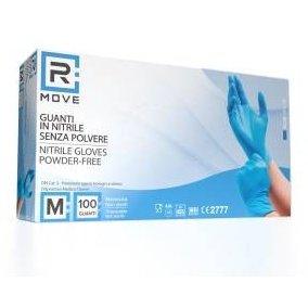 RMove 1Conf. da 100pz Tg.M - Guanti Nitrile Blu uso Medico Senza Polvere-0