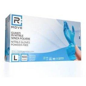 RMove 1Conf. da 100pz Tg.L - Guanti Nitrile Blu uso Medico Senza Polvere-0