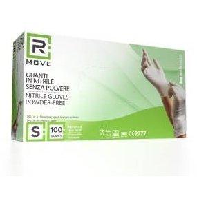 RMove 1Conf. da 100pz Tg.S - Guanti Nitrile Bianco Uso Medico Senza Polvere-0