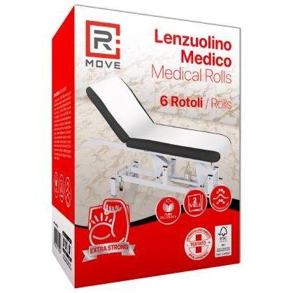 RMove 1Conf. da 6pz 60cmx50metri Lenzuolino Medico 2 Veli Pura Cellulosa-0