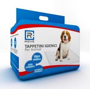 1 Conf. da 50pz 60x60cm RMove Tappetini Igienici Animali-0