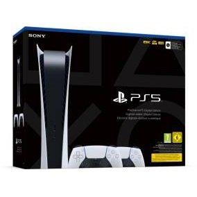 PS5 Console 825GB Digital Ed. White + 2 DualSense-0