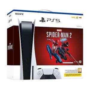 PS5 Console 825GB Standard Ed. White + Marvels Spider-Man 2 EU-0