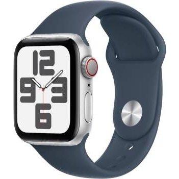 Apple Watch SE 2023 Cell 40mm Aluminium Silver Sport Band Storm Blue M/L MRGM3QL/A-0