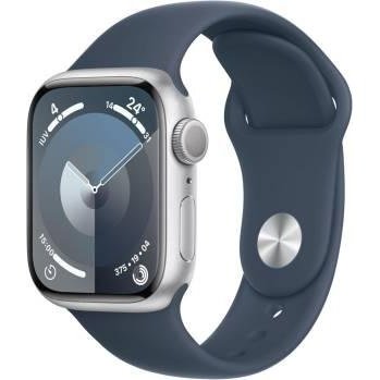 Apple Watch Serie 9 41mm Aluminium Silver Sport Band Storm Blue M/L MR913QC/A-0