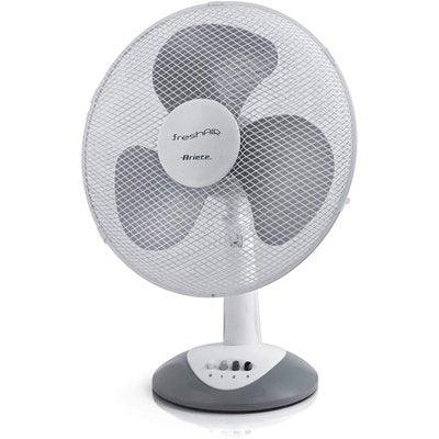 Ariete 847 Ventilatore da Tavolo, velocità, Elica a 3 Pale, Funzione Oscillazione e Inclinazione, 40 W, Plastica, Bianco