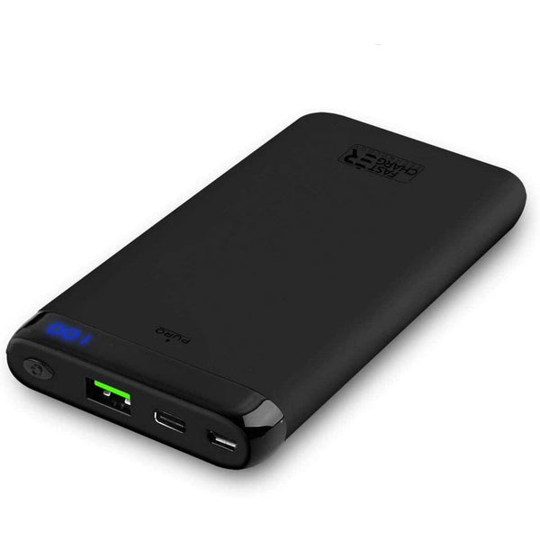 Batteria esterna di emergenza Puro da 10000 mAh con display LED, 1 porta USB-A ricarica rapida (Qualcomm 3.0), 1 porta USB-C output 15 W - bigeshop