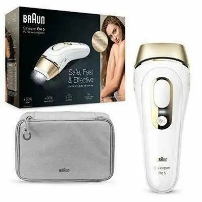 Braun PL5014 Silk-Expert Pro 5 Epilatore Luce Pulsata - Bianco/Oro - bigeshop