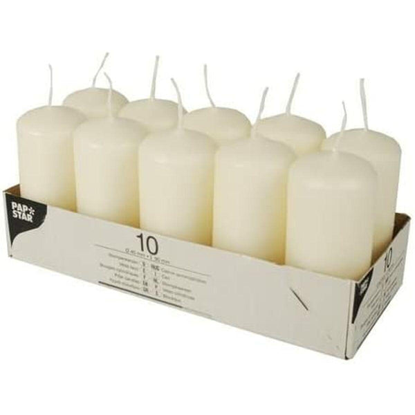 Candele Beige 10 Pezzi (Ricondizionati D) - bigeshop