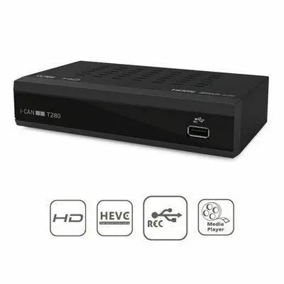 digitale Terrestre dvbt-t2 ADB i-CAN T280 Nero set-top box TV