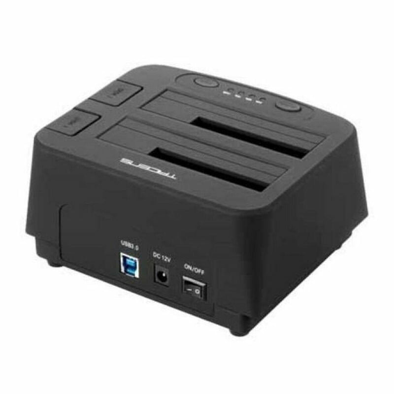 Dock Station Dual Tacens Portum Duo 2 2.5"-3.5" SATA USB 3.0 Nero - bigeshop