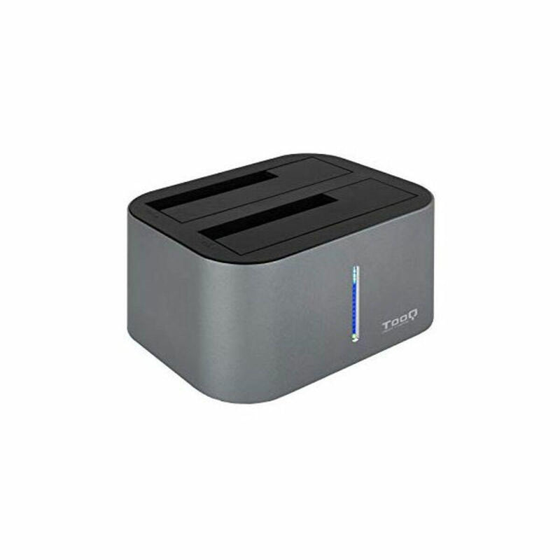 Dock Station Dual TooQ TQDS-805G 2.5"-3.5" HDD/SSD SATA USB 3.0 Grigio - bigeshop