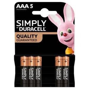 Duracell Batterie Mini Stilo AAA Simply LR03 MN2400 1Cnf/5pz-0