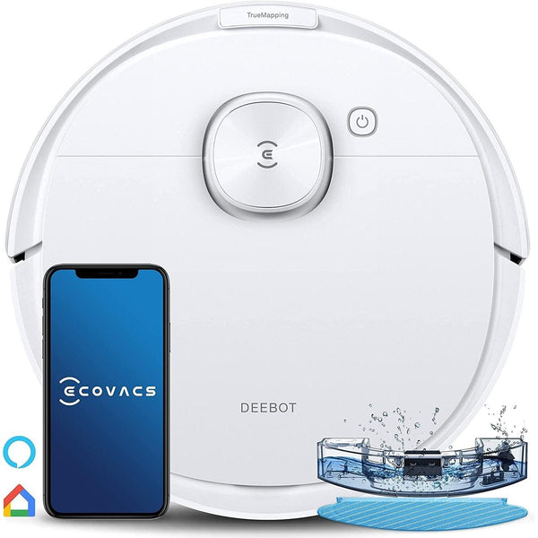 ECOVACS Robot aspirapolvere DEEBOT N8, 2-in-1 Aspira e Lava App & Alexa google - bigeshop