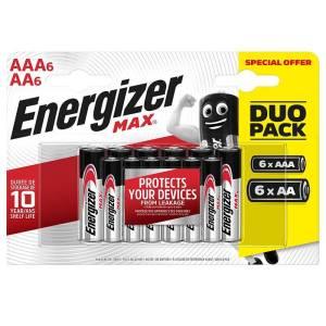 Energizer Batterie MiniStilo AAA Max 6pz +Stilo AA Max 6pz 1Cnf/12pz-0