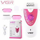 Epilatore elettrico VGR V-722 Cordless Professional 2-in-1 Women Epilator & Shaver for different body Pink - bigeshop