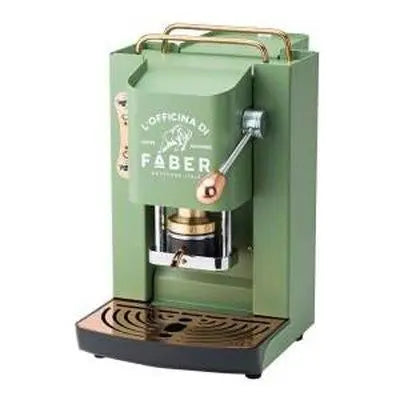 Faber Pro Deluxe Macchina da Caffè Cialde 44mm Acid Green Ottone