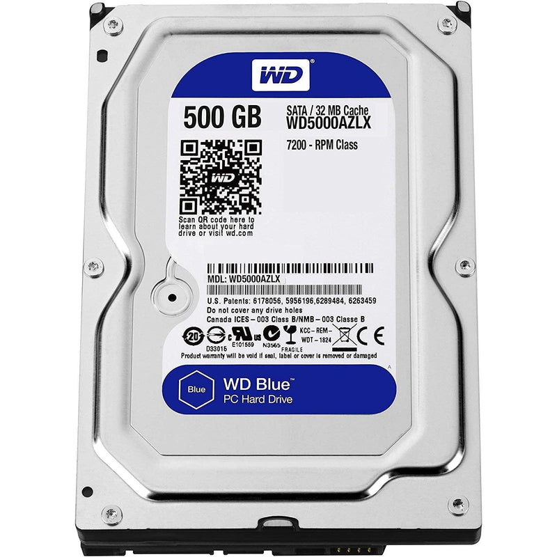 Hard disk WD WD5000AZLX Blu Desktop da 500 GB, 5400 RPM, SATA 6 GB/s, 32 MB Cache, 3.5 " - bigeshop