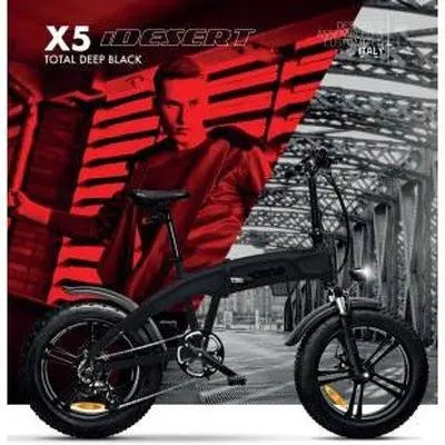 Icon.e Bici Elettrica Pieghevole iDesert-X5 250W Deep Black