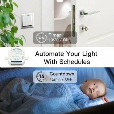 Interruttore WiFi Alexa, Smart Timer Switch Funziona in Parallelo con Interrutto