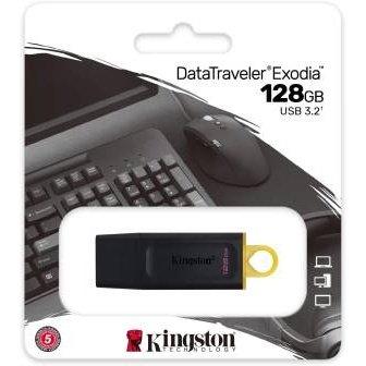 Kingston Pendrive USB-A 3.2 128GB DTX/128GB Nero/Giallo-0