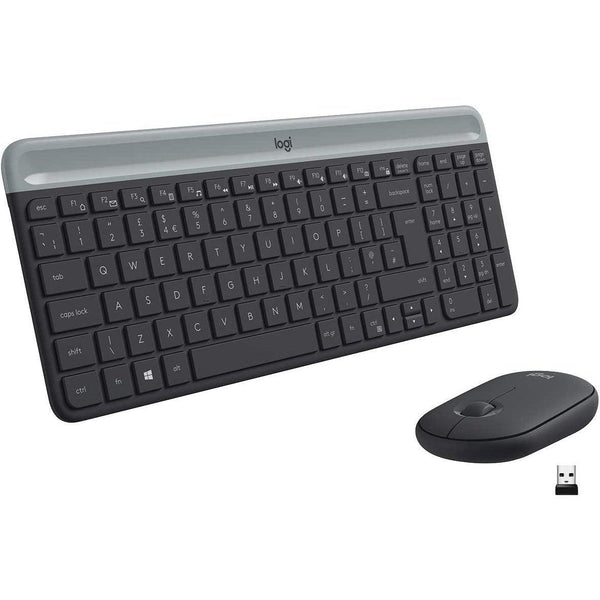 Logitech MK470 Kit Mouse e Tastiera, Layout Tedesco Qwertz, ‎Nero - bigeshop