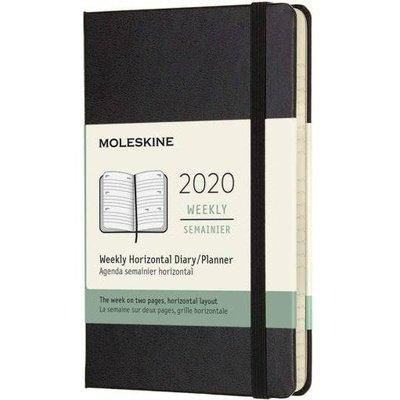 Moleskine Agenda Settim. Orizz. 12M Cop. Rigida 9x14cm Nero