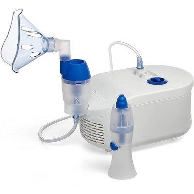 Omron X102 Total Nebulizzatore 2In1 Con Doccia Nasale, Kit Apparecchio Aerosol Per Uso Domestico, Bianco - bigeshop