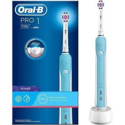 Oral-B Pro 1-700 Spazzolino Elettricoo, Bianco e Azzurro - bigeshop